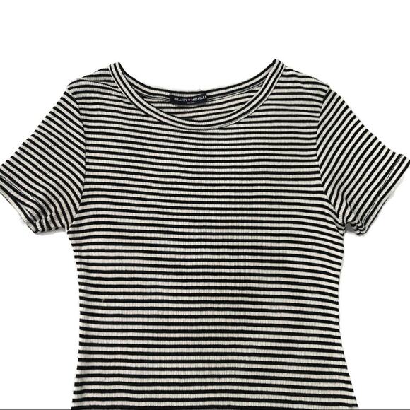 Brandy Melville Striped Janelle Rib Bodycon Dress One Size - Picture 6 of 9